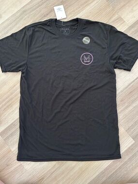 Maven Men’s Black Short Sleeve Crewneck T-Shirt with Pink Logo